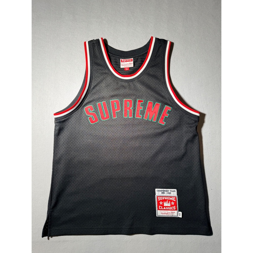 2021 Supreme Mitchell & Ness Basketball Jersey Mens Size 40 M Love All Trust Few